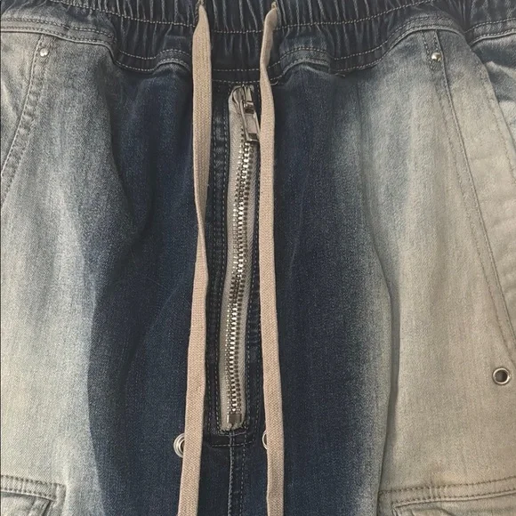 Rick Owens unisex  Mineral Pearl Degrade Two-Tone Denim Pants - Picture 13 of 16